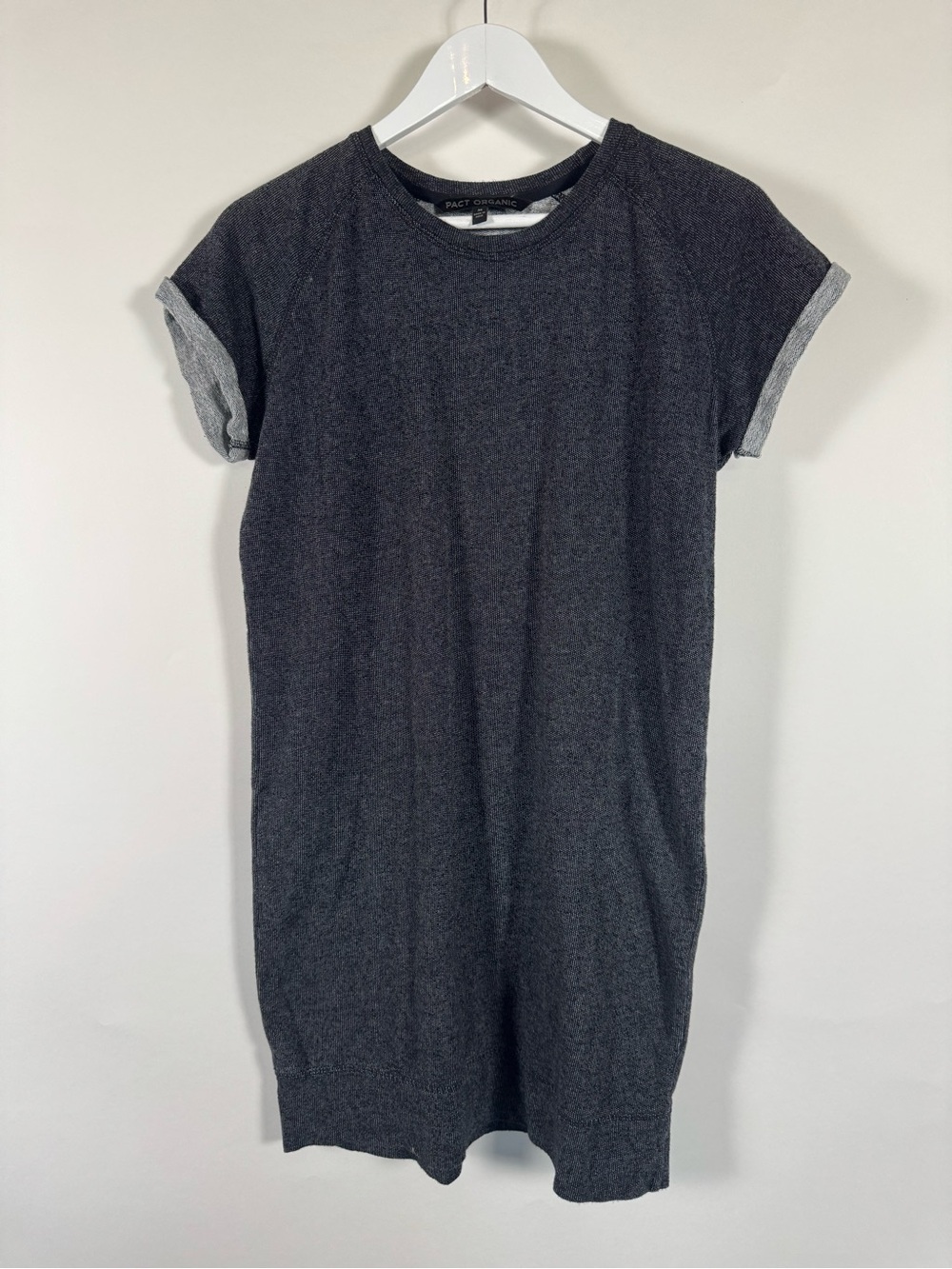 PACT Organic French Terry Sweatshirt Dress Medium Sustainable Minimalist Casual